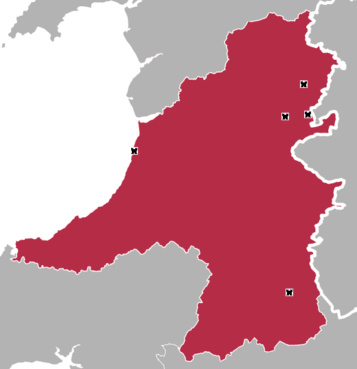 Map of Mid Wales